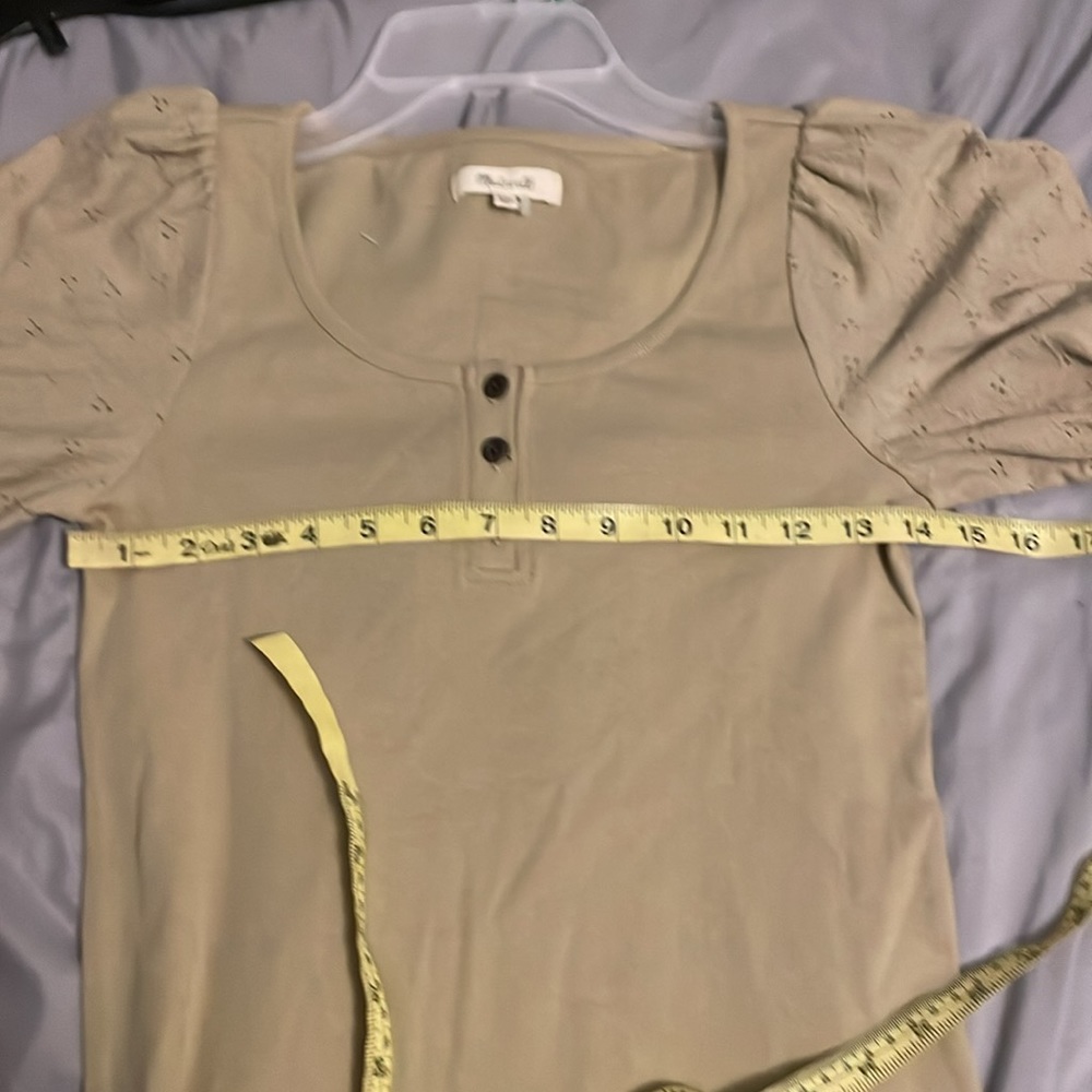 Madewell Sz XXS top with Lace short sleeves NWOT B39 - Picture 7 of 8
